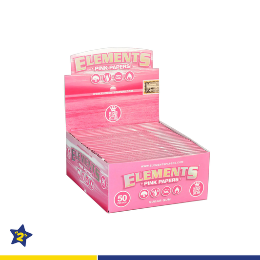 Elements Pink King Size Slim Rolling Paper
