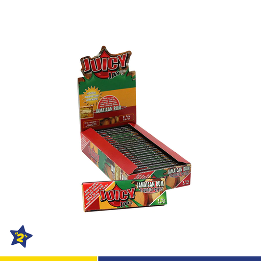 Juicy Jay's 1 1/4" Size Rolling Paper Jamaican Rum Flavor