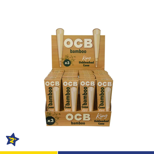 OCB Bamboo Unbleached King Size Cones (32 Packs)