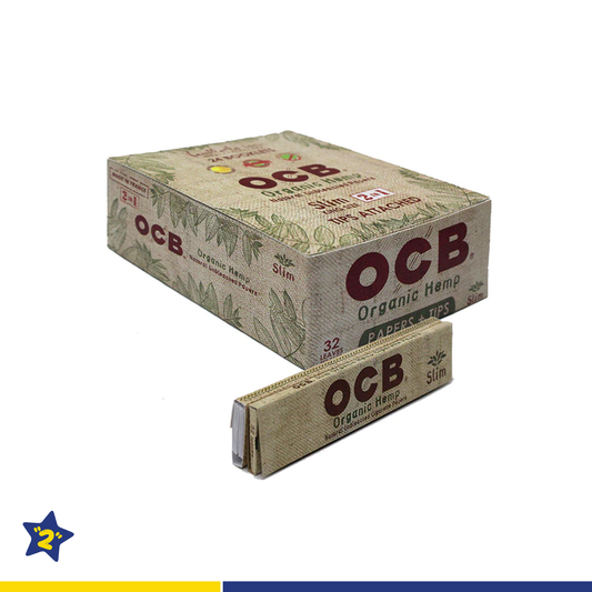 OCB Organic Hemp King Size Slim Rolling Paper & Tips