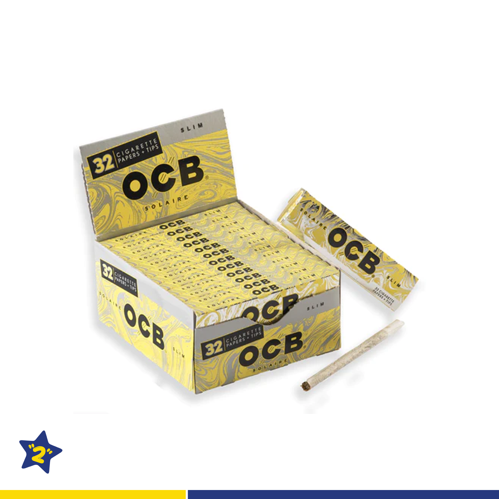 OCB Solaire Slim Size with tips Rolling Paper