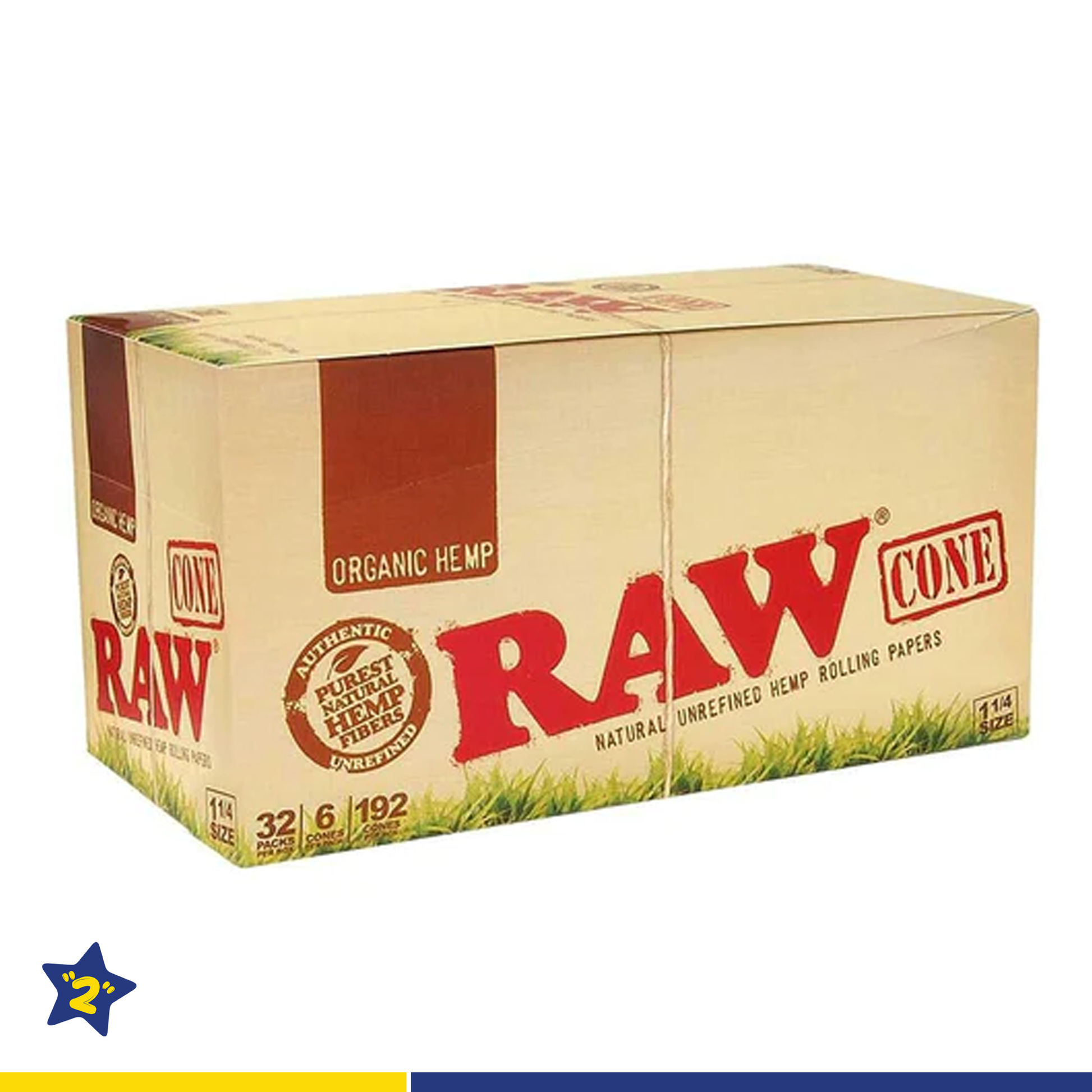 RAW Organic Hemp 1¼ Cones