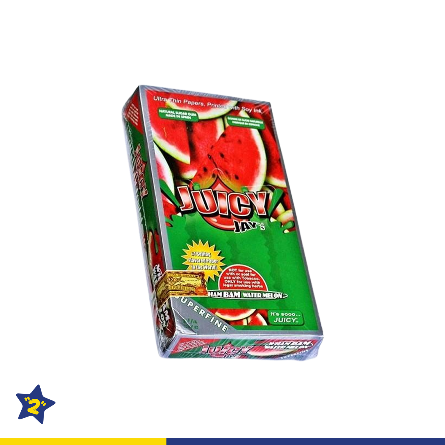 Juicy Jay's Superfine ''Wham Bam Watermelon'' Ultra-Thin Flavored Rolling Papers