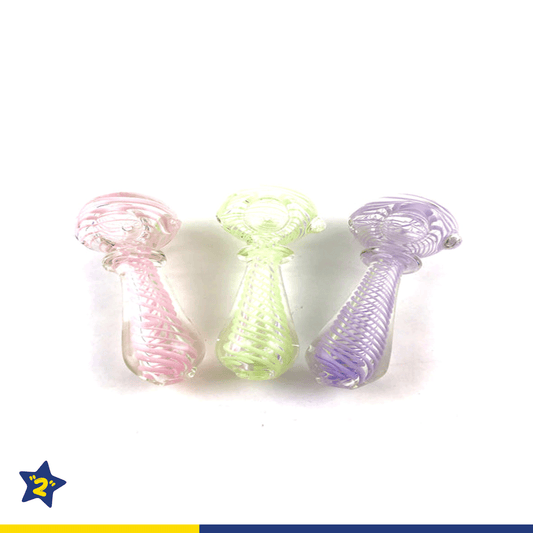 4.5" Single Ring Twisted Slime Color Hand Pipe