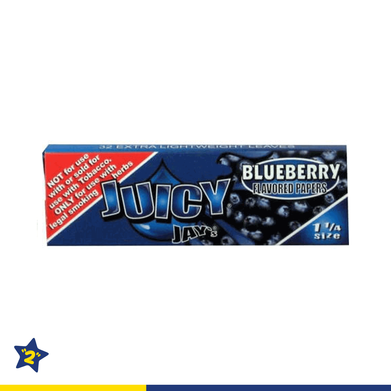 Juicy Jay Rolling Paper 1 1/4" Blueberry Flavor