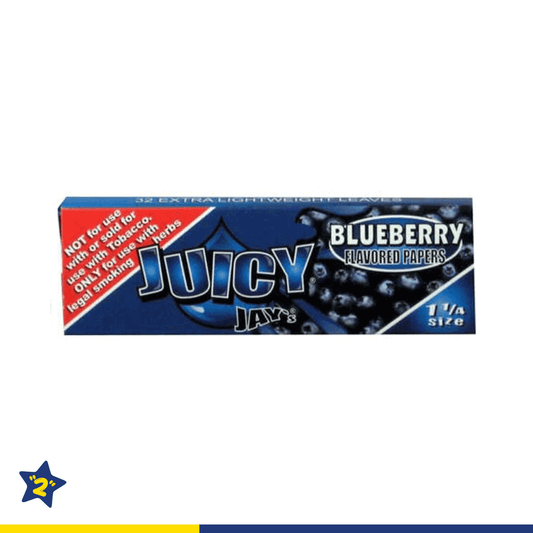 Juicy Jay Rolling Paper 1 1/4" Blueberry Flavor