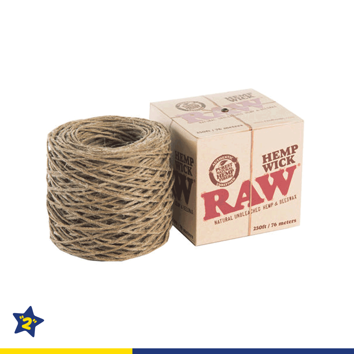 RAW Hemp Wick Ball - 250ft / 76 Meters