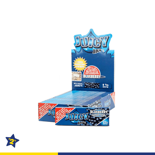 Juicy Jay Rolling Paper 1 1/4" Blueberry Flavor